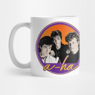 Retro 80s Style A-Ha Fan Art Design Mug